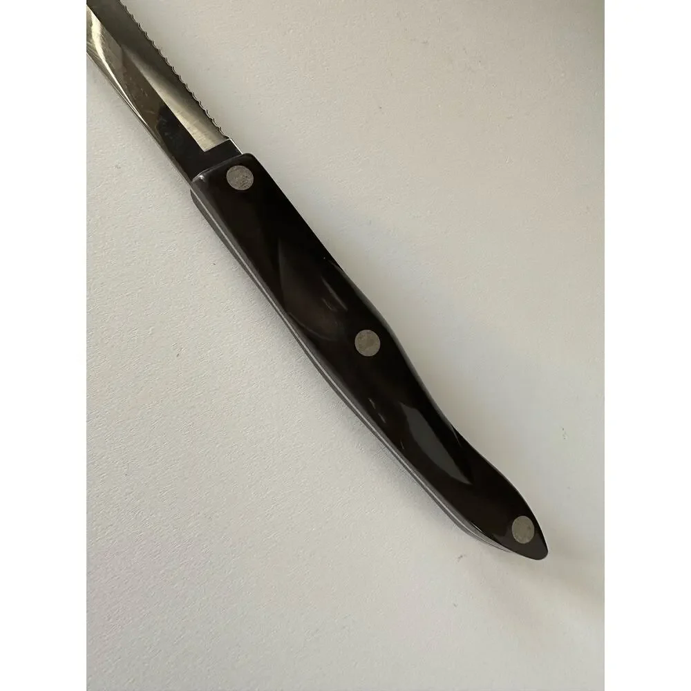Cutco Knife #1729 REFURBISHED Brown Swirl Handle Petite Carver 6 3/4